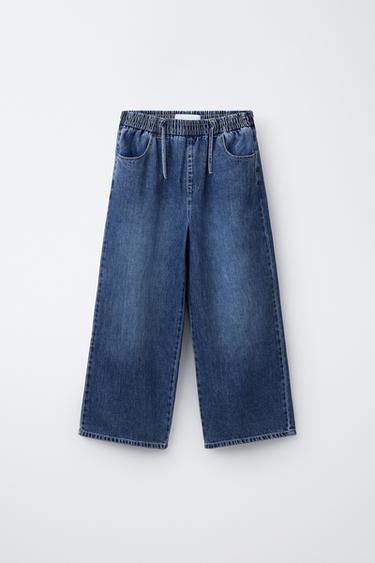WIDE-LEG JEANS - Mid-blue by Zara