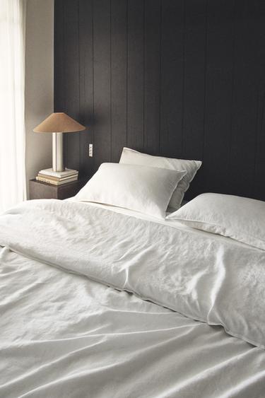 CAPA DE EDREDOM DE LINHO (235 GXM²) - Branco da Zara