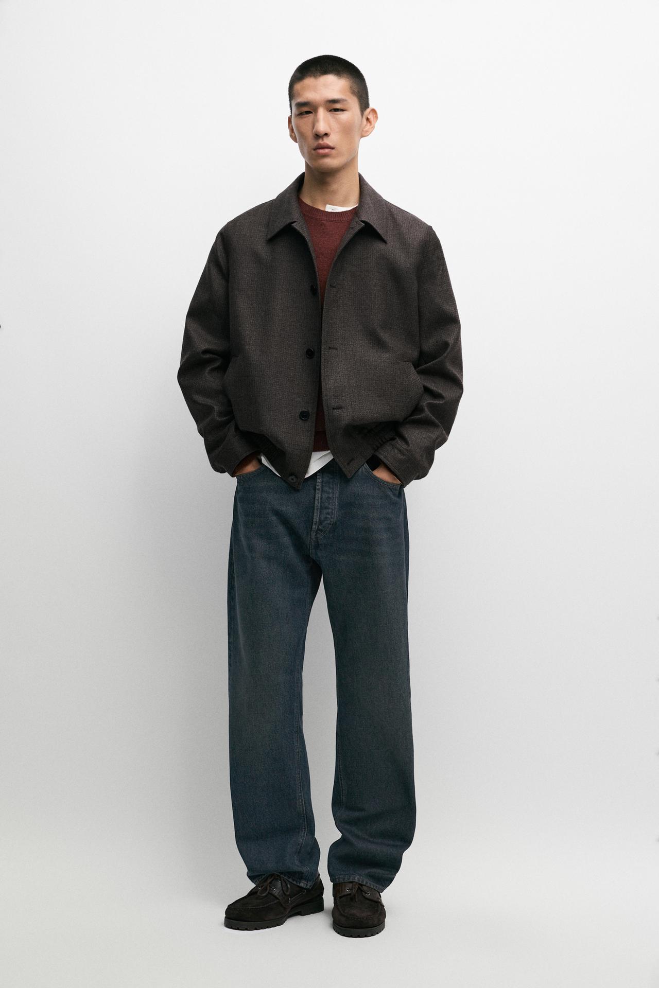 Flannel bomber jacket — Brown