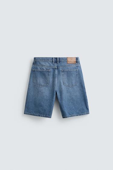 REGULAR FIT DENIM BERMUDA SHORTS - Light blue by Zara - Image 7