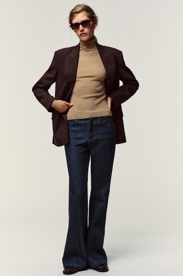 PULL EN LAINE À COL MONTANT - Camel clair de Zara - Image 2