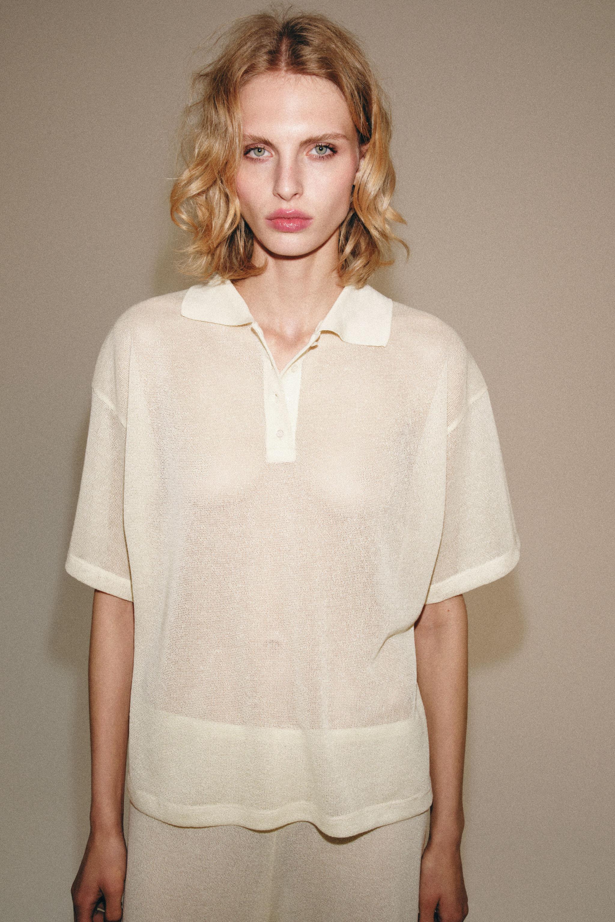 RUSTIC POLO SHIRT — Ecru