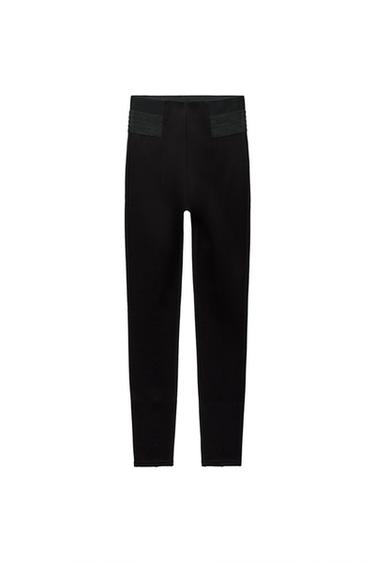 LEGGINGS WITH A WIDE ELASTIC WAISTBAND
