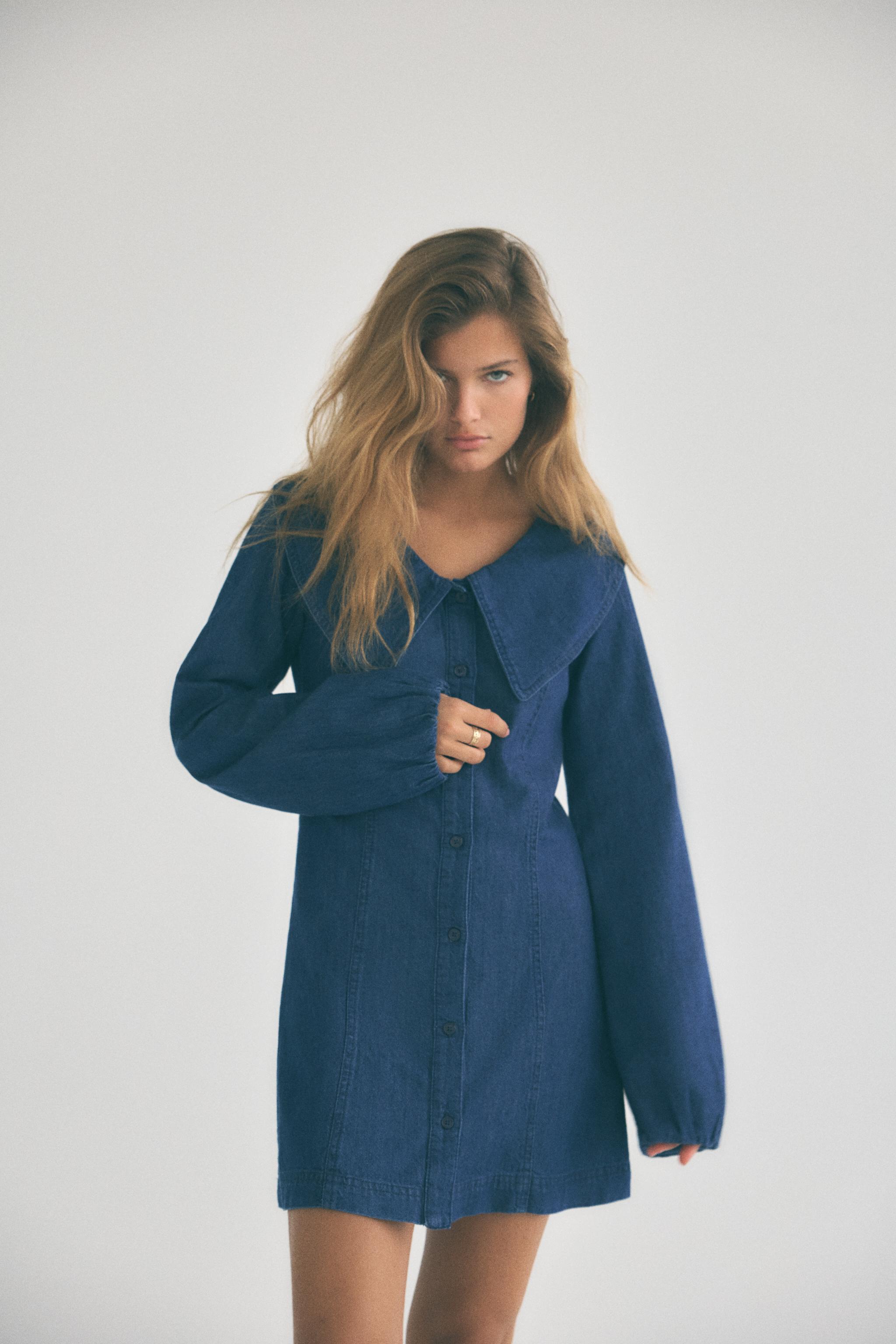 Individuality in Zara Denim Dress