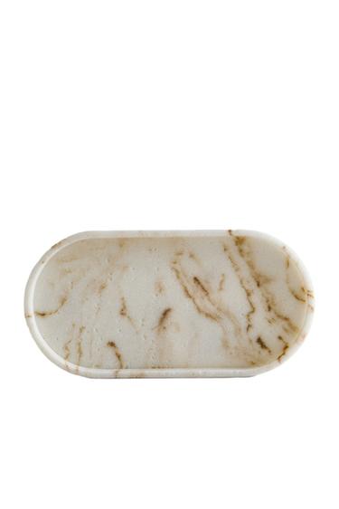 Zara MARBLE-EFFECT BATHROOM TRAY - 米色