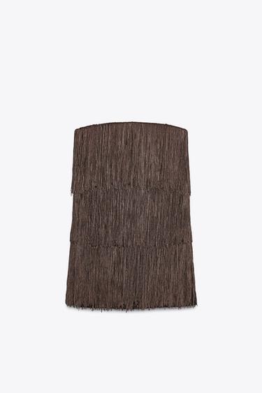 ROBE BUSTIER À FRANGES - rose poudré de Zara - Image 4