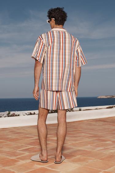 CHEMISE À CARREAUX ÉDITION LIMITÉE - Écru / Rouge de Zara - Image 2
