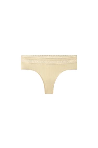 POINTELLE LACE BRIEFS - Ecru by Zara