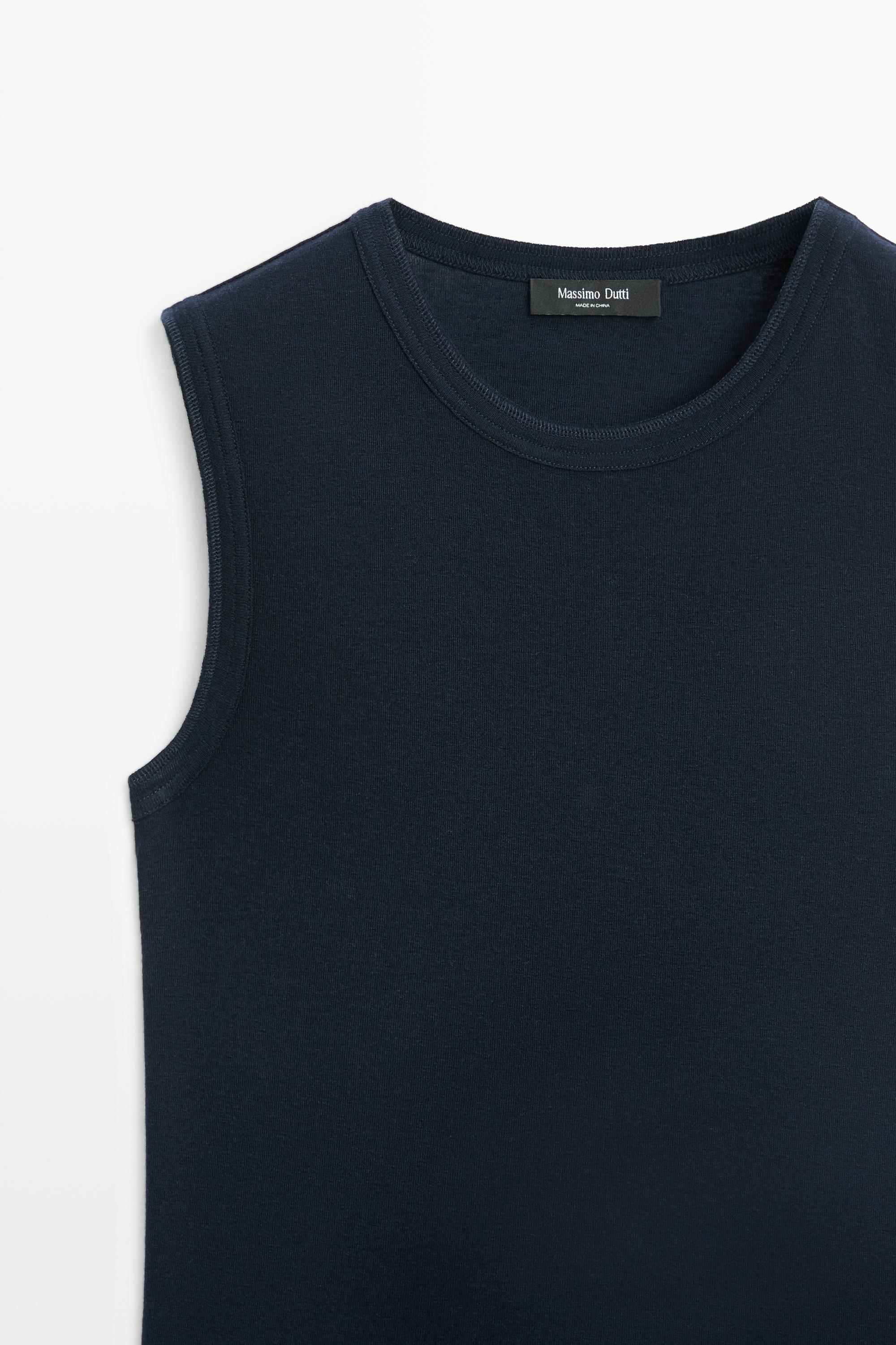 T-shirt en laine à double finition