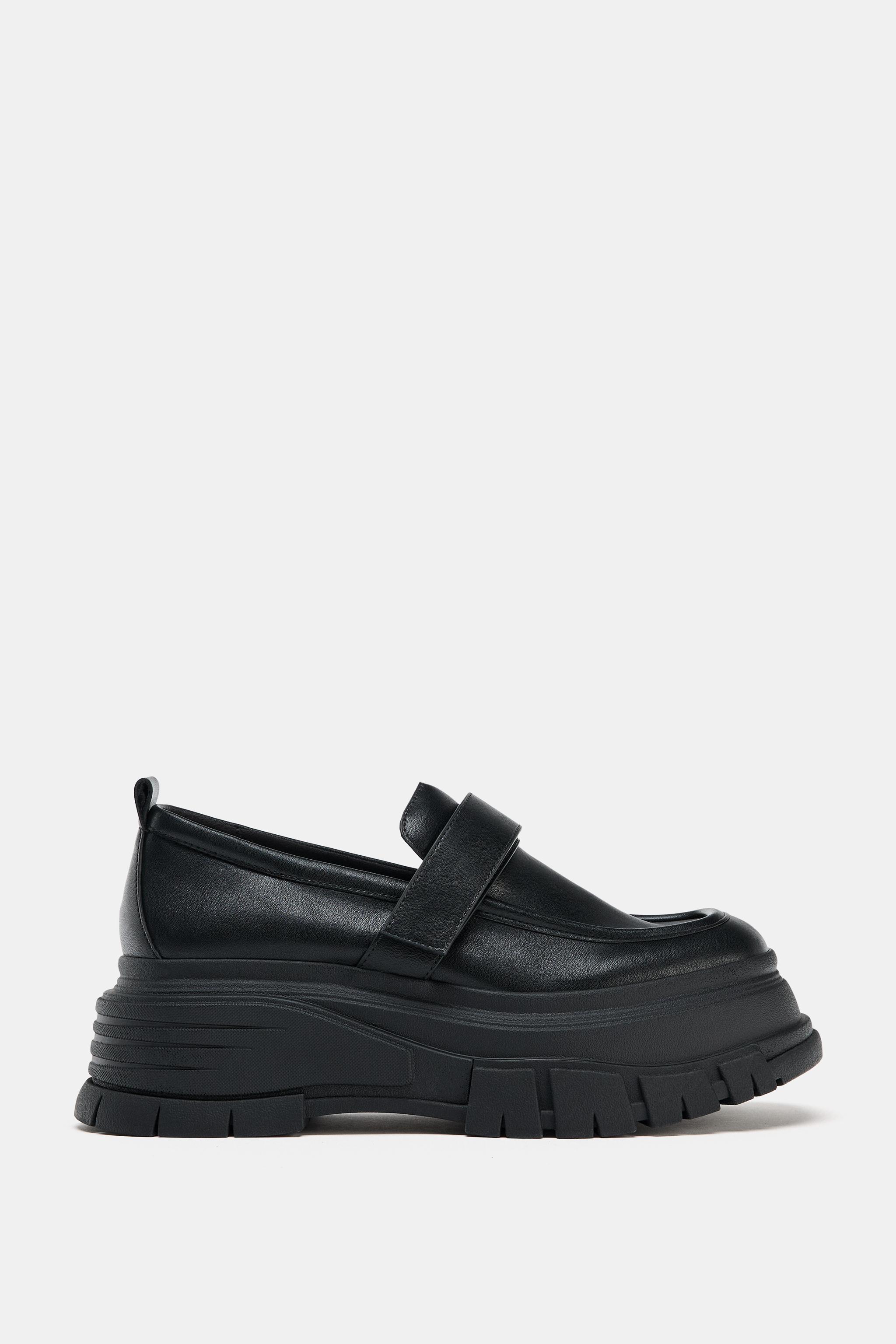 ZARA プラットフォームローファー 38 厚底 ZARA】プラットフォームペニーローファー (ZARA/ローファー