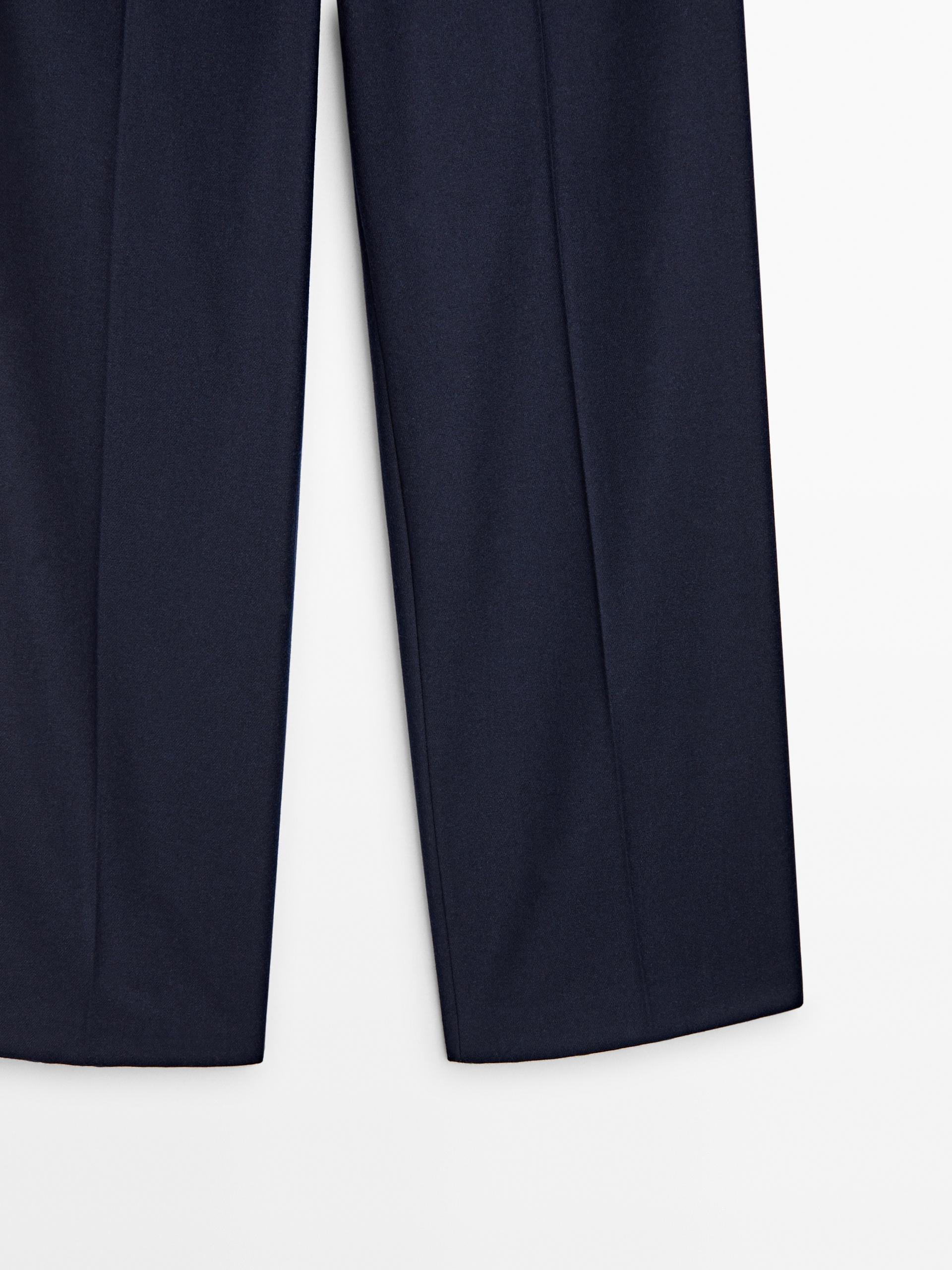 Zara Basic Collection Navy Blue Lightweight Drawstring Trousers