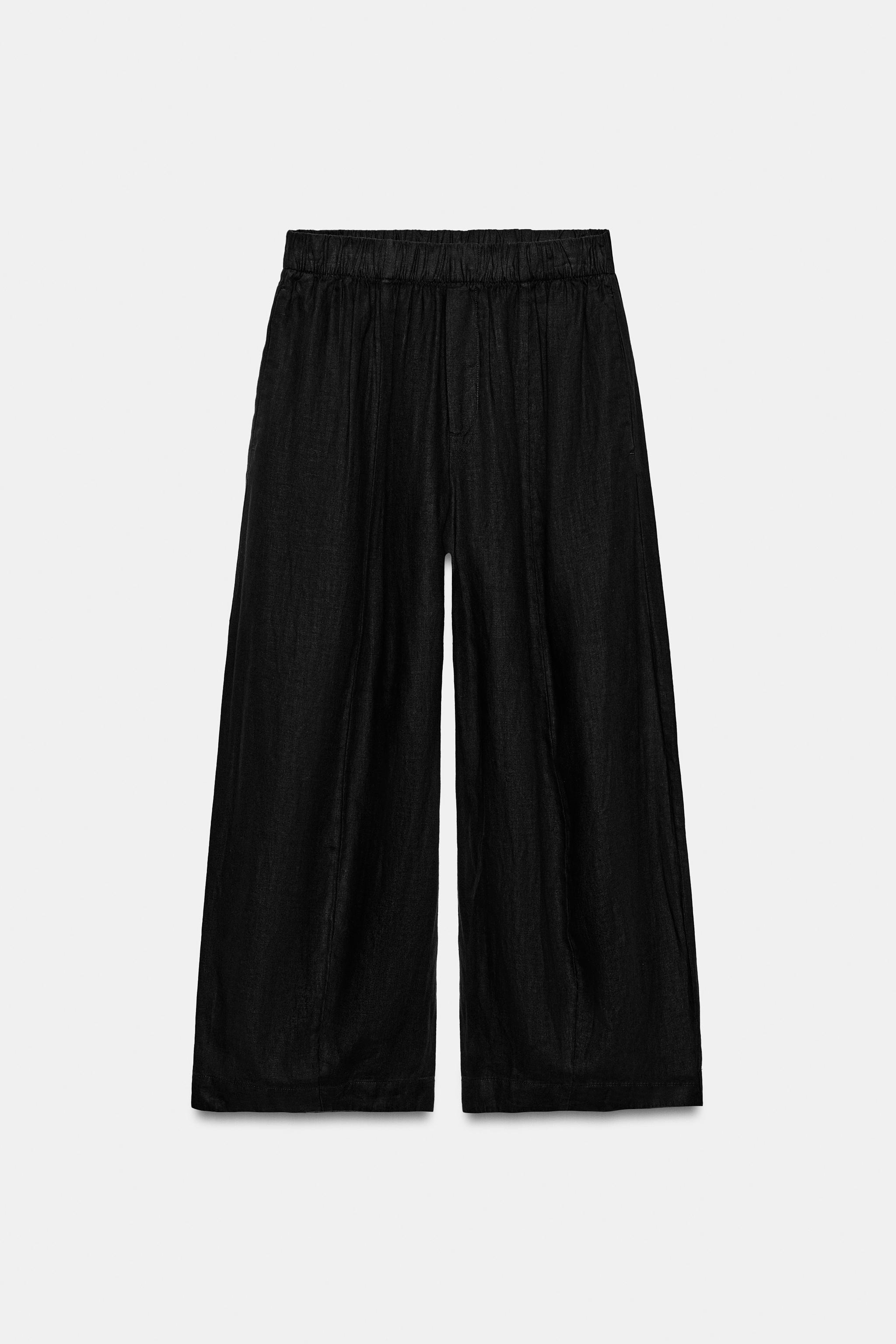 Женские брюки Zara 100% LINEN BARREL PANTS ZW COLLECTION — фото 7