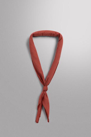 BANDANA MISTURA DE LÃ - Vermelho-escuro da Zara
