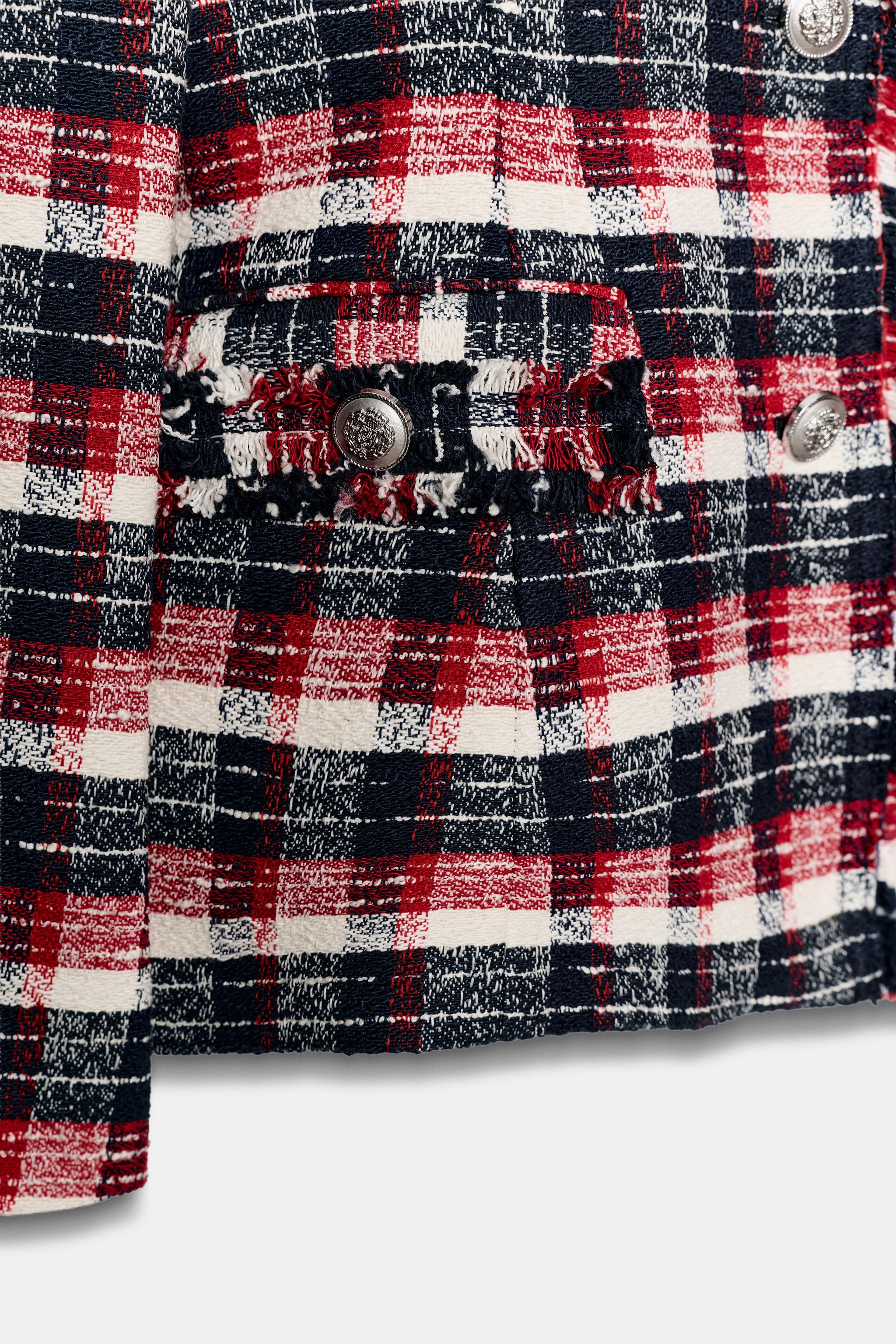PLAID PEPLUM BLAZER ZW COLLECTION