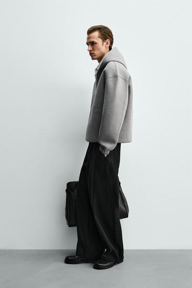 COMPACT BOXY FIT ZIP-UP SWEATSHIRT - Light grey by Zara - Image 3