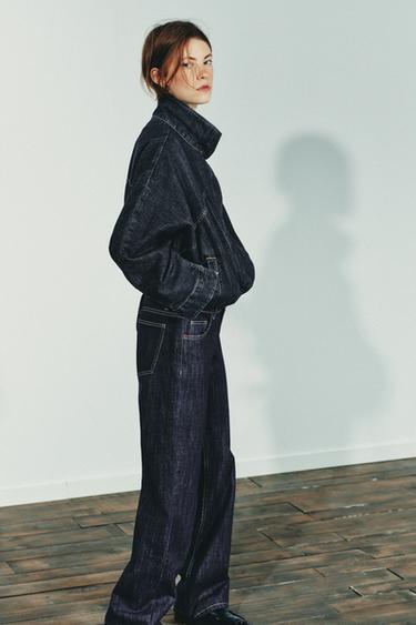 TRF BATWING SLEEVE DENIM JACKET - Dark indigo by Zara - Image 4