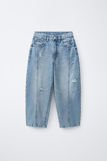 RIPPED BALLOON JEANS - Blue by Zara - Image 0