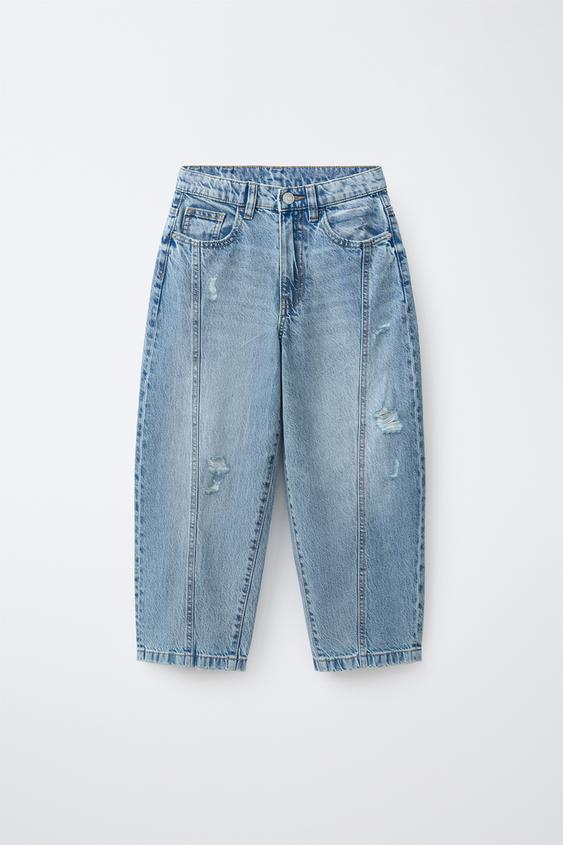 RIPPED BALLOON JEANS - Blue by Zara - Image 0
