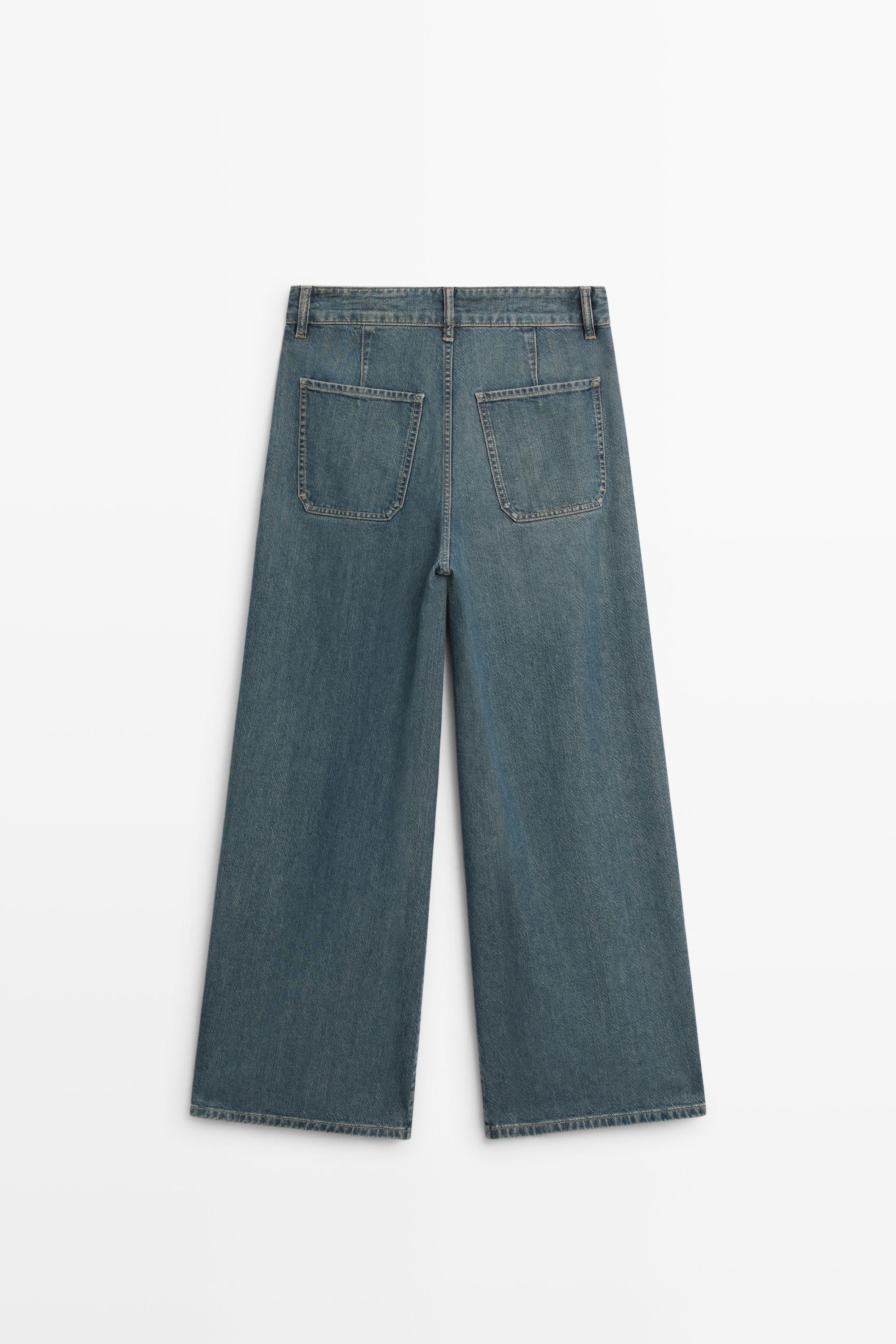 Jean wide leg taille haute
