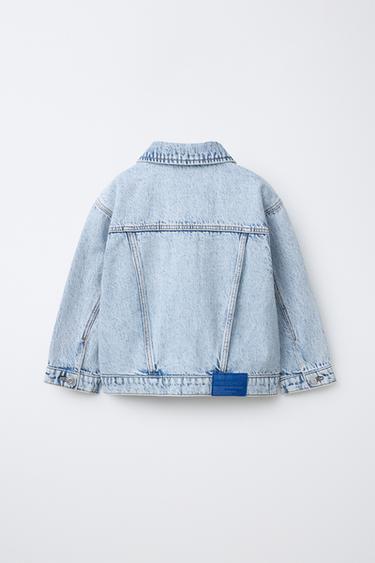 LABEL DENIM JACKET - Light blue by Zara