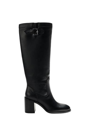 BUCKLE DETAIL HEEL BOOTS