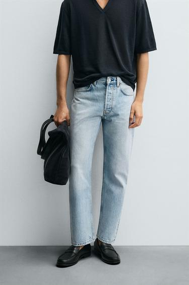 TEXANS STRAIGHT FIT REGULAR - Blau clar de Zara