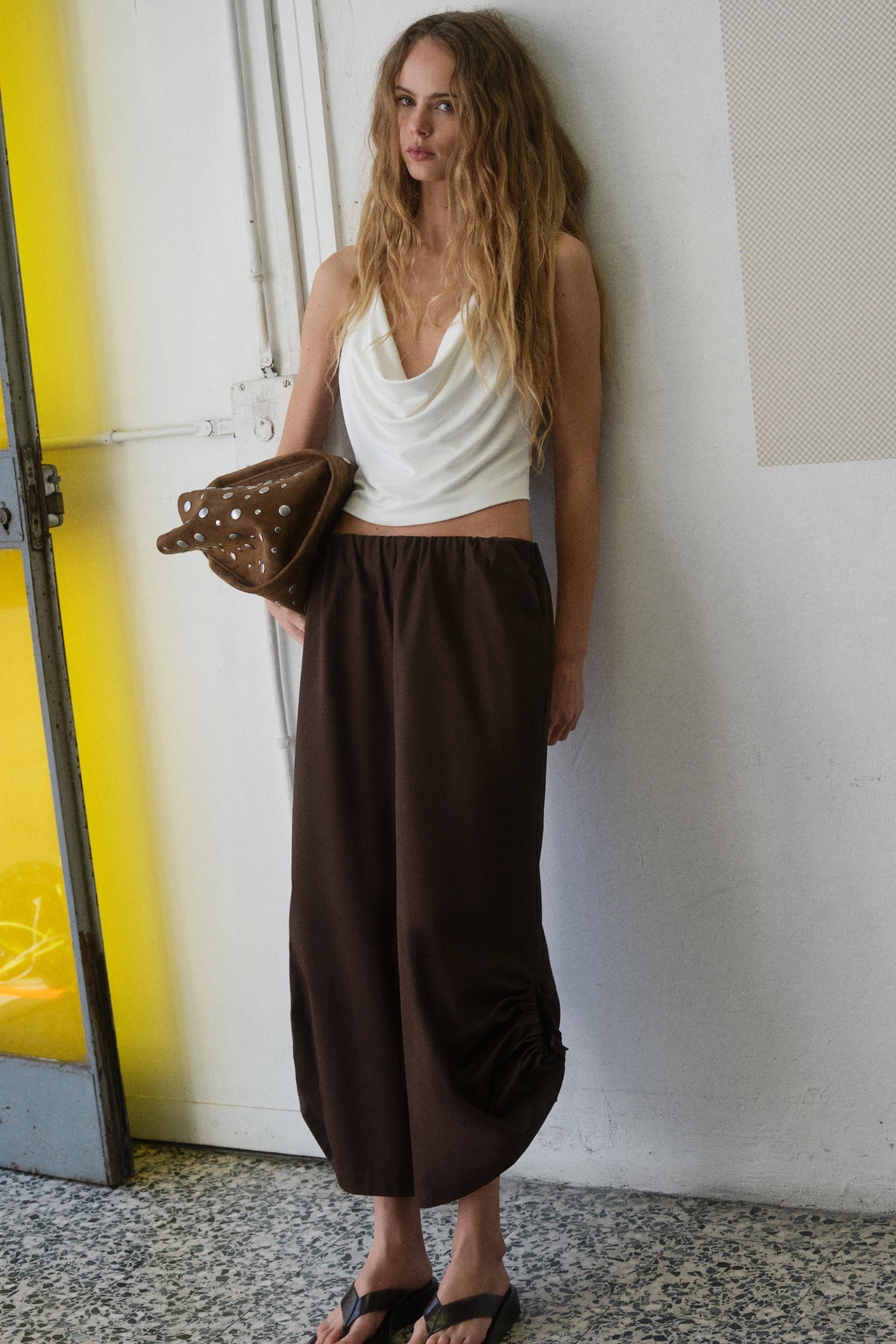ADJUSTABLE HEM CULOTTE PANTS
