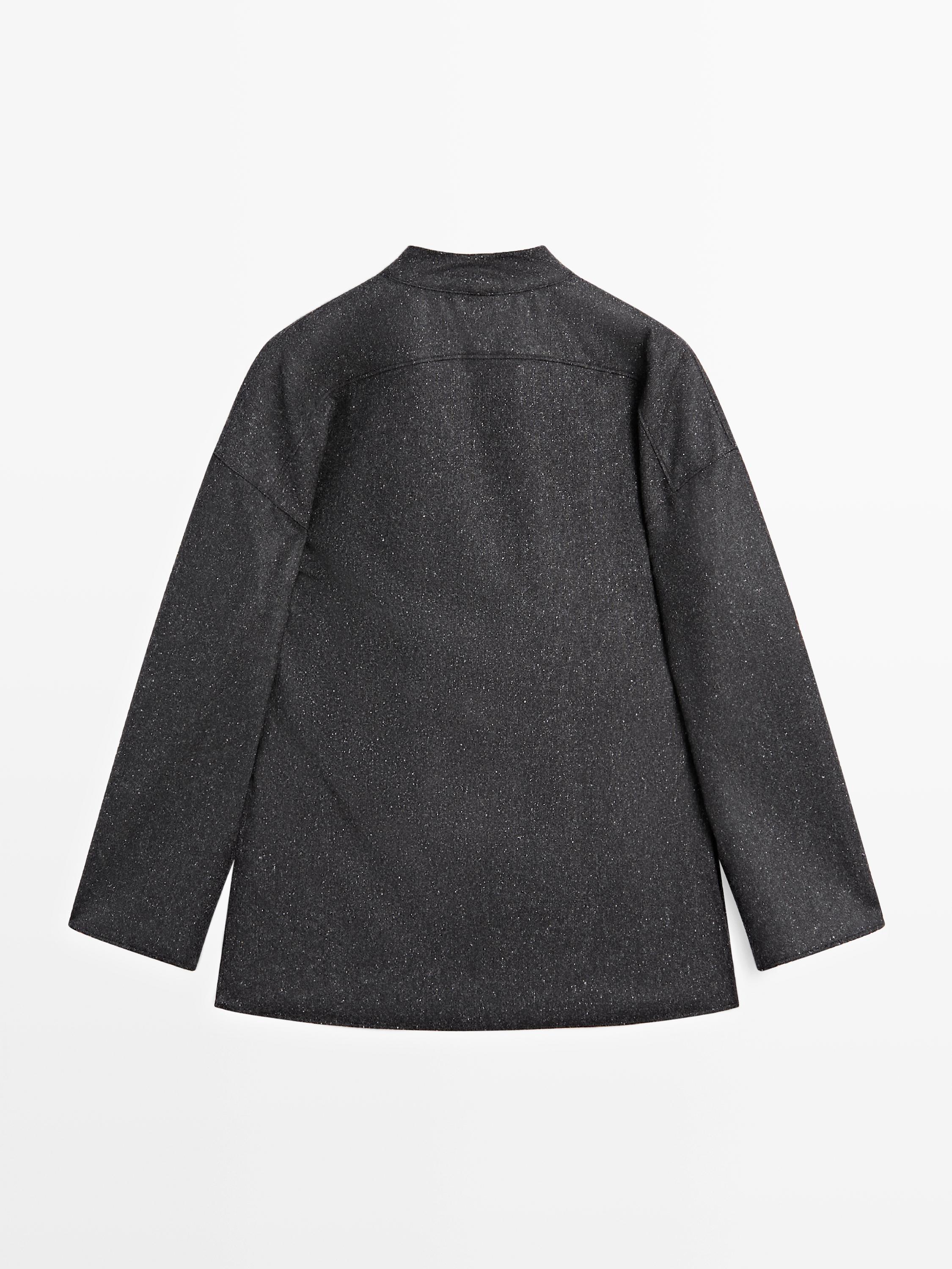 Chemisier bottonato laine avec boutons corne