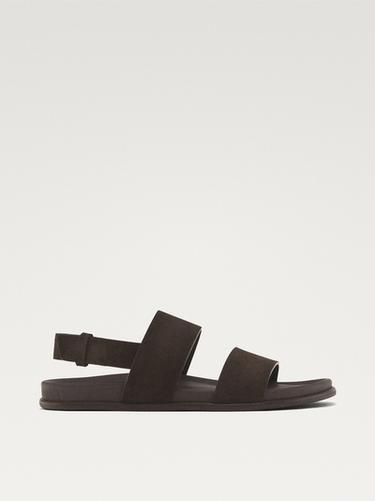 Zara Split-leather slides - Brown