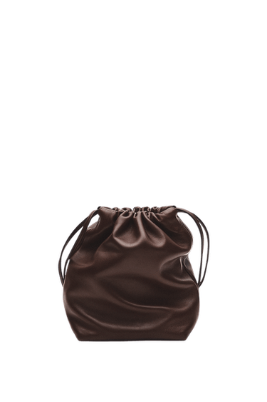 Nappa leather bucket bag — Chocolate 1