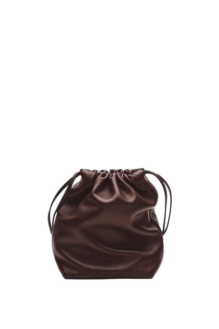 Nappa leather bucket bag — Chocolate