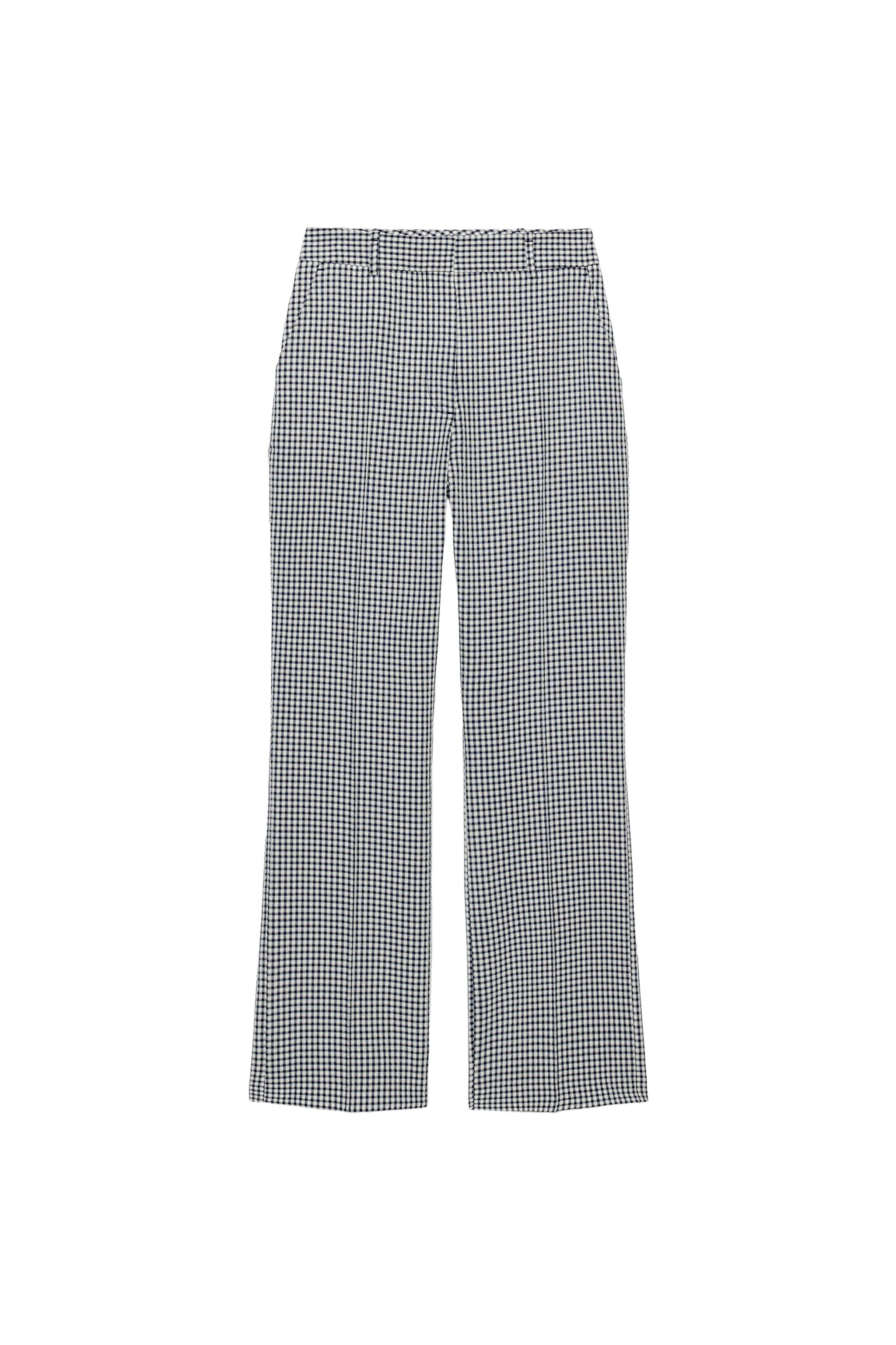 GINGHAM PANTS - Blue / White | ZARA United States