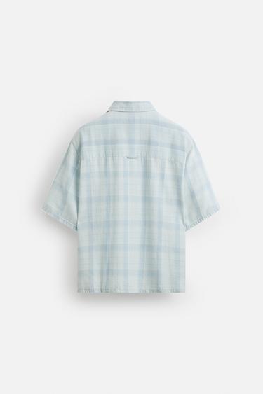 CHECK SHIRT - Blue by Zara - Image 6