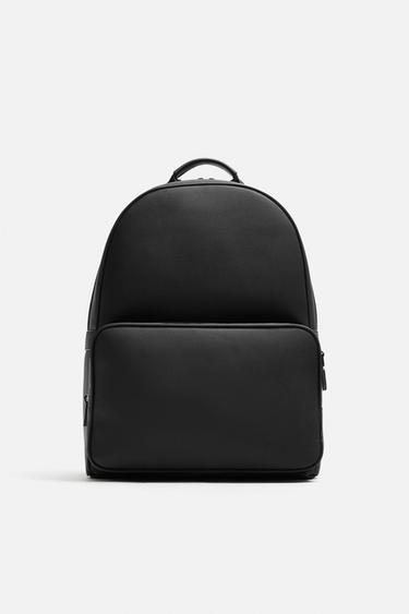 RUBBERISED BACKPACK - Black by Zara