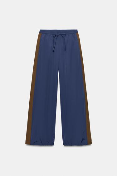 TECHNICAL SIDE STRIPE PANTS — Blue 2