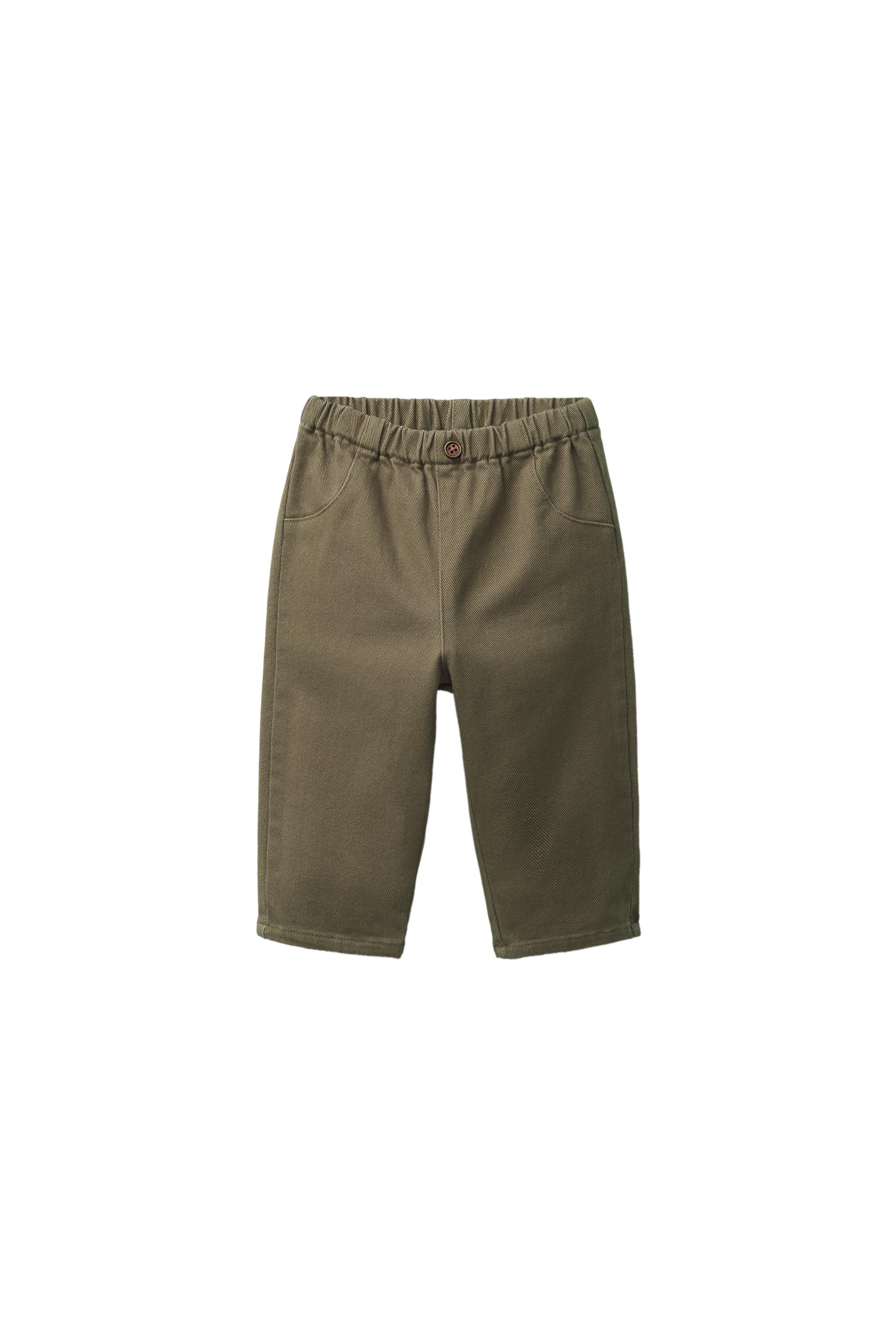 TWILL BAGGY TROUSERS - Khaki | ZARA South Africa