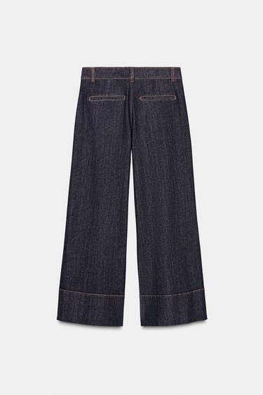 JEAN Z1975 CULOTTE TAILLE NORMALE POCHES À RABAT - Noir de Zara - Image 7
