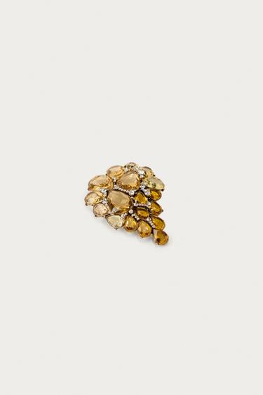 RHINESTONE JEWEL BROOCH MARISA BERENSON X ZARA - Golden by Zara - Image 2