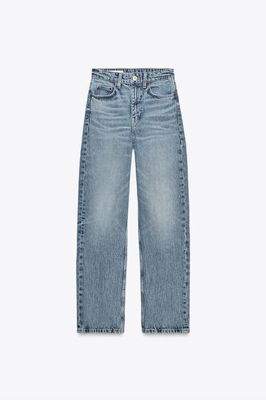 TRF MOM FIT HIGH-WAIST JEANS - Blue / Grey by Zara