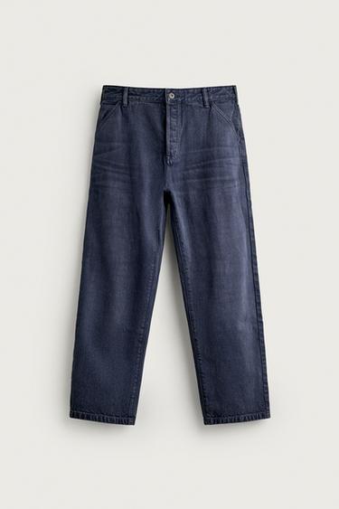 JEANS RELAXED FIT LAVADO - Azul intenso de Zara