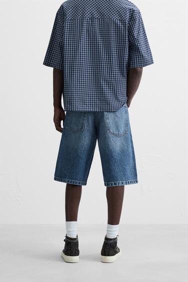 BERMUDA DENIM BAGGY FIT DÉLAVÉ - Bleu moyen de Zara - Image 2