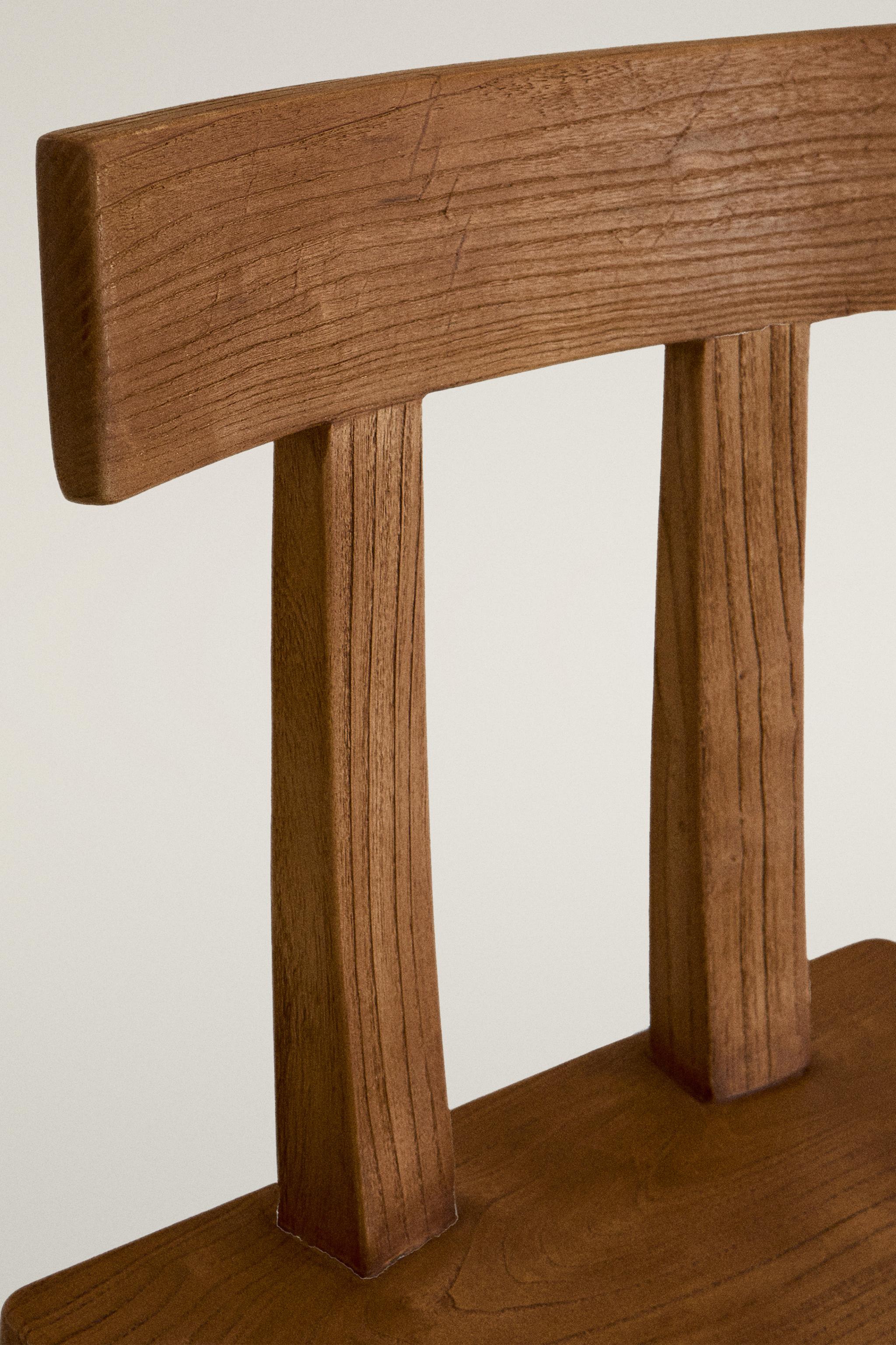 CHAISE À DOSSIER EN BOIS