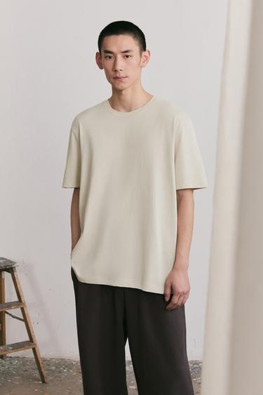 BASIC MEDIUM WEIGHT T-SHIRT - Light sand by Zara