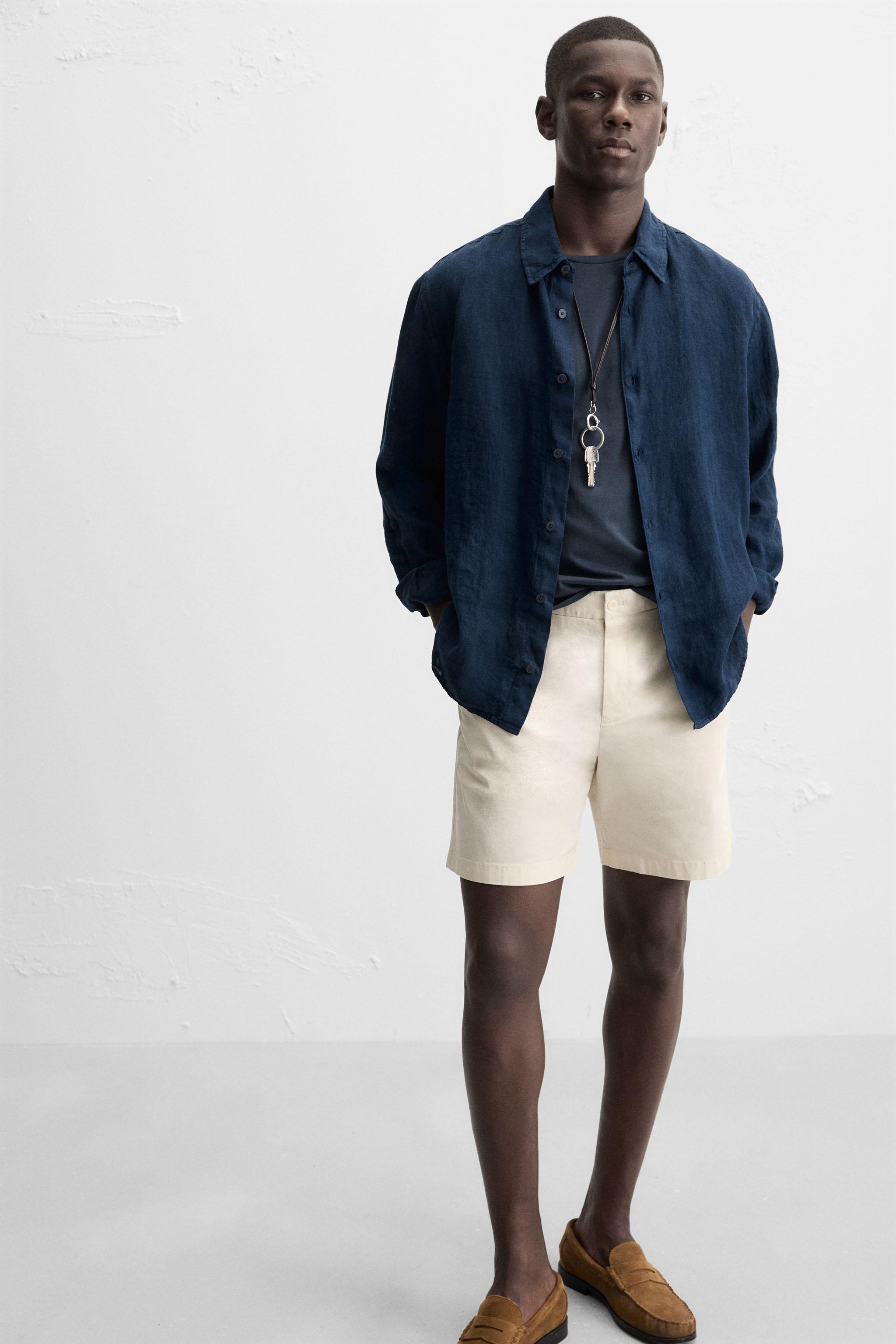 BERMUDA REGULAR FIT PLIS