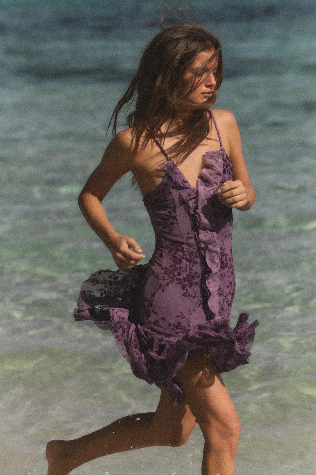 FLOCKED TULLE RUFFLE DRESS - image 2