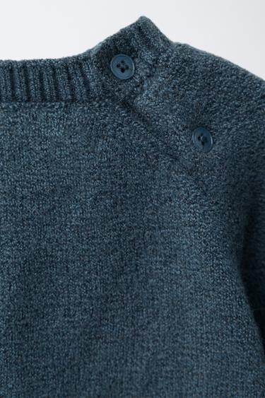 KNIT SWEATER WITH EMBROIDERED DOGS - Deep blue by Zara - Image 3