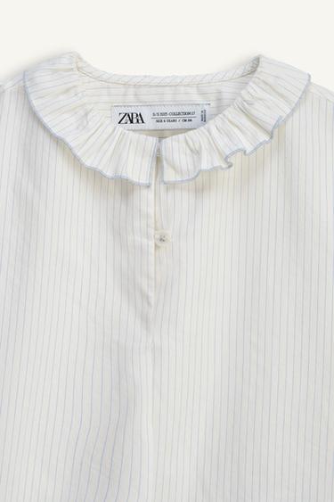 LIMITED EDITION STRIPED SHIRT WITH FRILLS - striped by Zara - Image 7