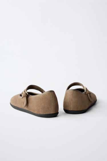LEATHER BAREFOOT BALLERINAS - Brown by Zara - Image 4
