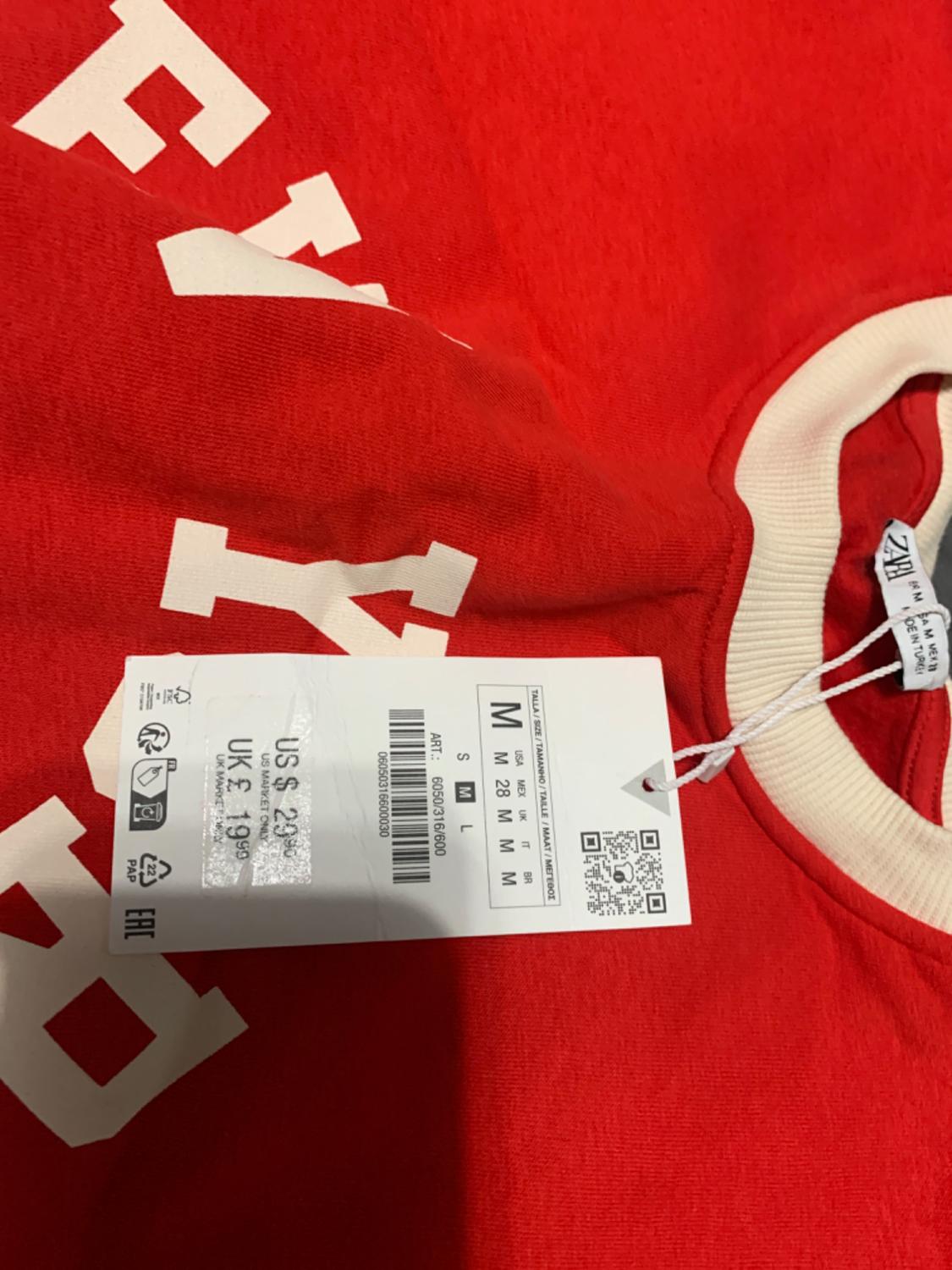 SLOGAN SWEATSHIRT WITH RIBBED NECK - Image 2