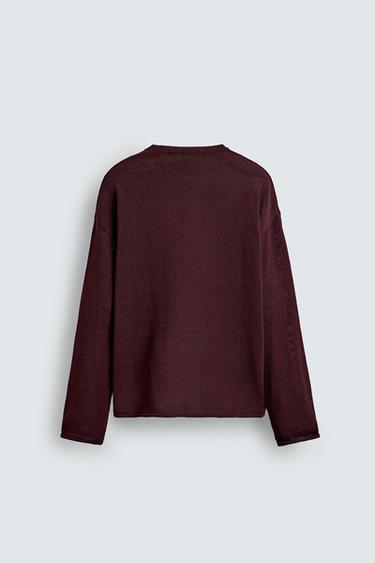 PULL STRUCTURÉ FINITIONS REVERS - Bordeaux de Zara - Image 7